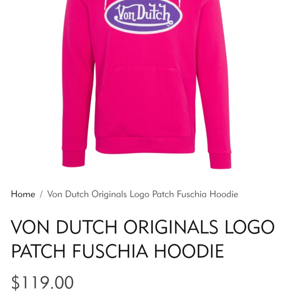 Von Dutch men's hooded sweatshirt.